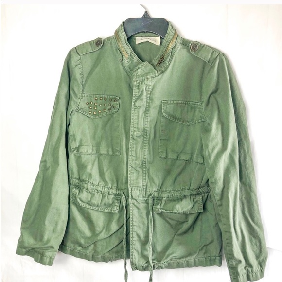 Long sleeve army green utility jacket - Picture 2 of 6